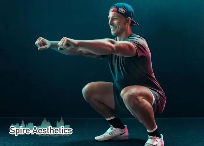 Image of man build leg muscle Cheadle through exercise